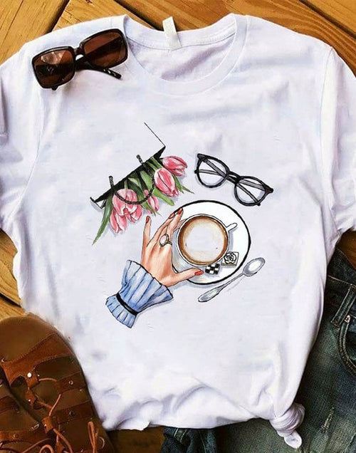 Load image into Gallery viewer, Fashion Vintage  Cute Tshirt
