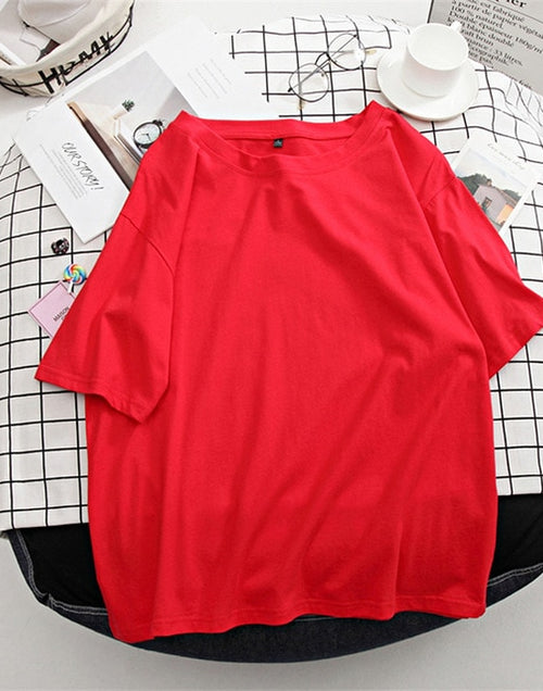 Load image into Gallery viewer, Basic Cotton Oversized Solid Tees
