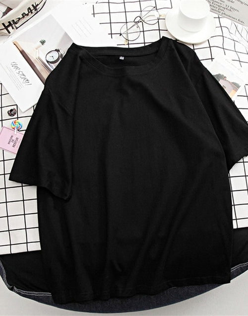 Load image into Gallery viewer, Basic Cotton Oversized Solid Tees
