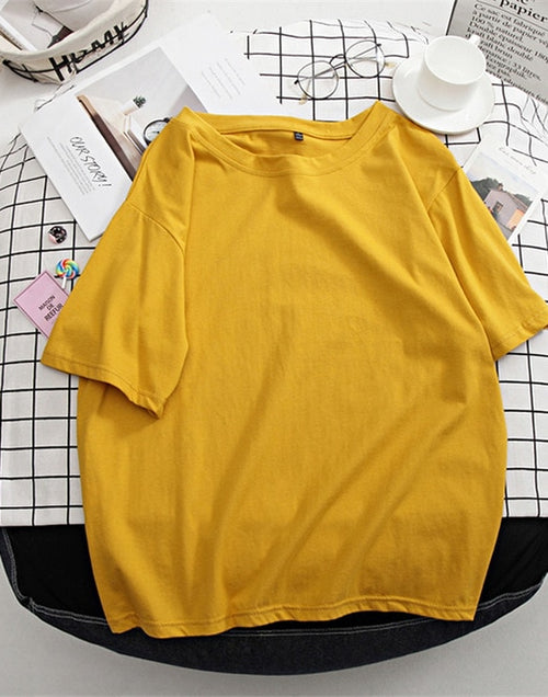 Load image into Gallery viewer, Basic Cotton Oversized Solid Tees
