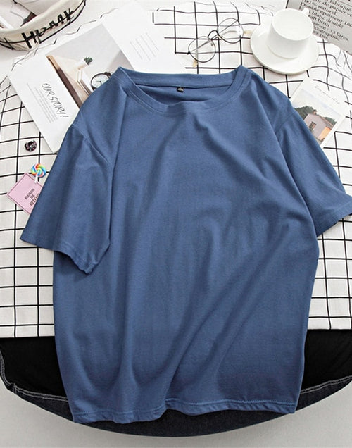 Load image into Gallery viewer, Basic Cotton Oversized Solid Tees
