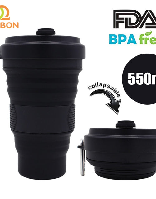 Load image into Gallery viewer, Collapsible Silicone Travel Coffee Cup With Lids
