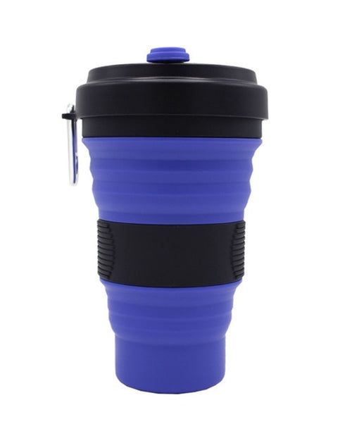 Load image into Gallery viewer, Collapsible Silicone Travel Coffee Cup With Lids
