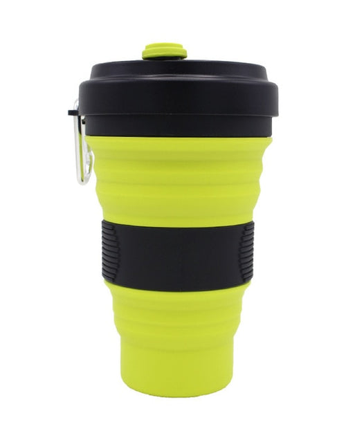 Load image into Gallery viewer, Collapsible Silicone Travel Coffee Cup With Lids
