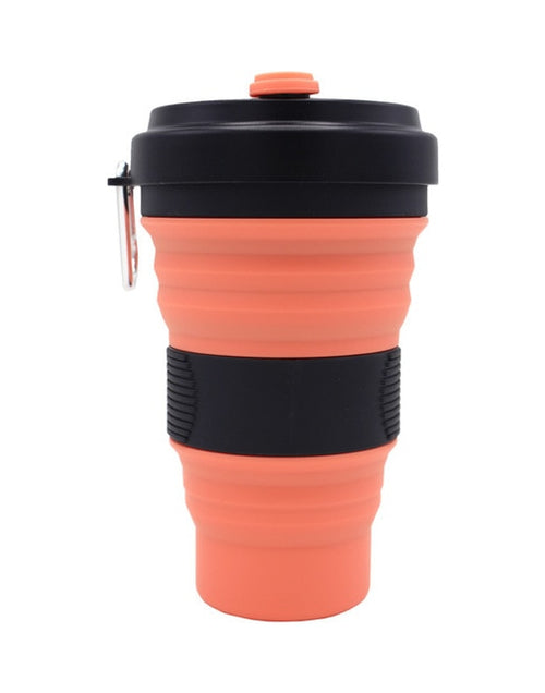 Load image into Gallery viewer, Collapsible Silicone Travel Coffee Cup With Lids
