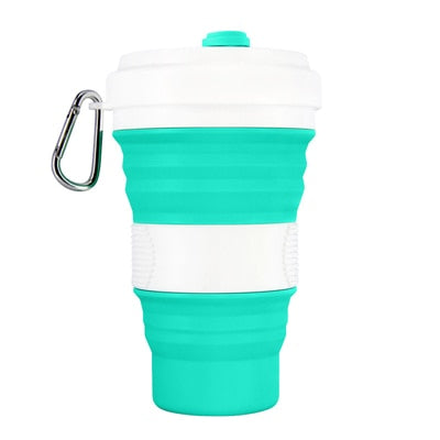 Load image into Gallery viewer, Collapsible Silicone Travel Coffee Cup With Lids
