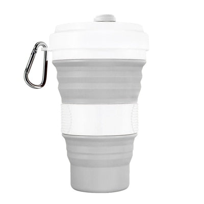 Collapsible Silicone Travel Coffee Cup With Lids