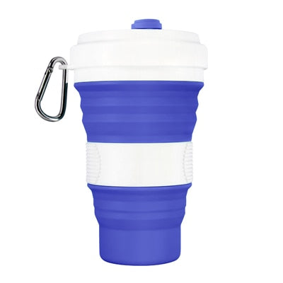 Collapsible Silicone Travel Coffee Cup With Lids