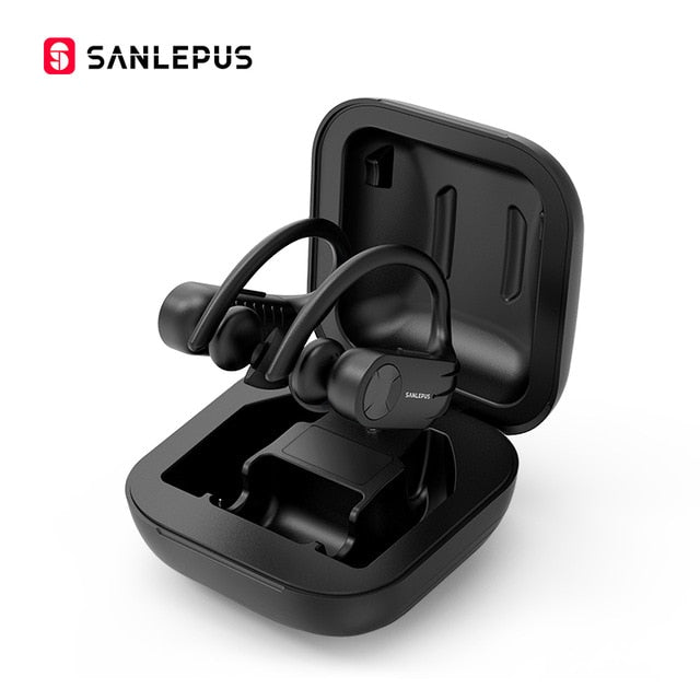 SANLEPUS B1 Led Display Bluetooth Earphone Wireless Headphones TWS Stereo Earbuds Waterproof Noise Cancelling Headset With Mic