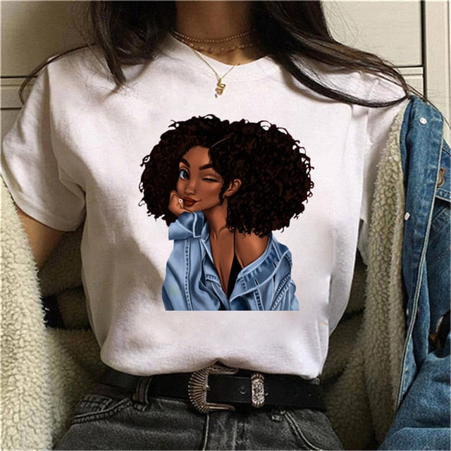 Cool Melanin Black Girl Print