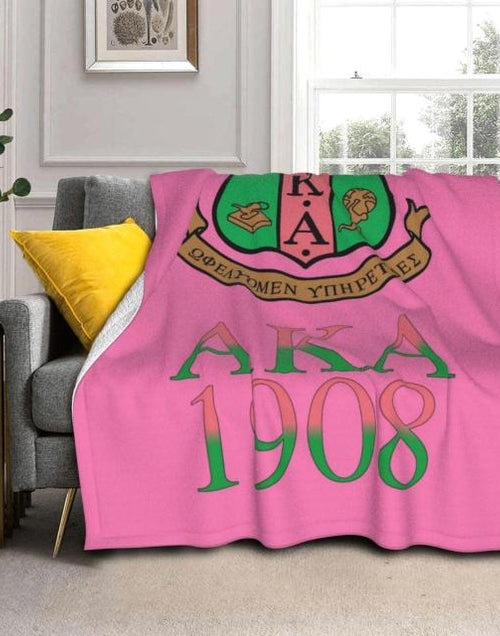 Load image into Gallery viewer, New 3d Printed Aka Fleece Blanket For Bed Thick Quilt Alpha Kappa Alpha Fashion Bedspread Sherpa Throw Blanket Office Nap Blanke
