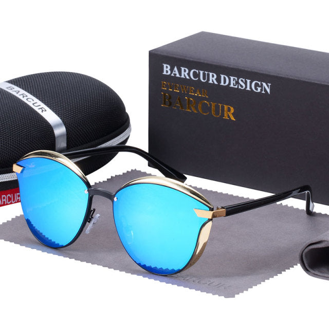 BARCUR Women Round Sunglasses De Soleil Femme