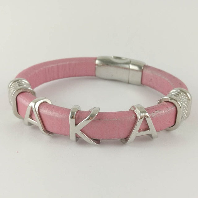 greek sorority and fraternity society  Leather Bangle