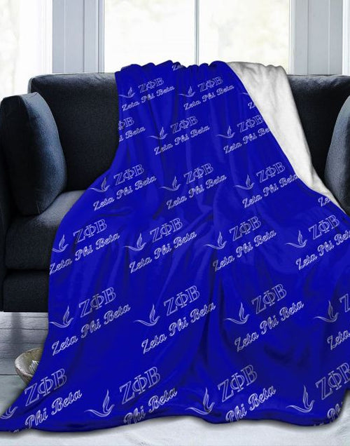 Load image into Gallery viewer, Zeta Phi Beta Ultra Soft Cozy Throw Lightweight Microfiber Micro Flannel Fleece Sofa All Season Living Room/Bedroom Warm Blanket
