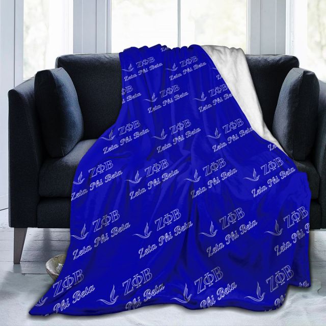 Zeta Phi Beta Ultra Soft Cozy Throw Lightweight Microfiber Micro Flannel Fleece Sofa All Season Living Room/Bedroom Warm Blanket