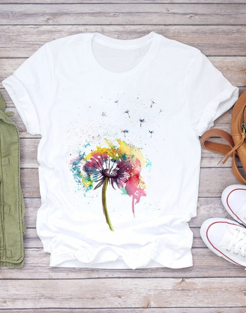 Load image into Gallery viewer, Summer Everyday Fashion Print  T-Shirts
