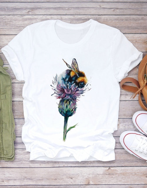 Load image into Gallery viewer, Summer Everyday Fashion Print  T-Shirts
