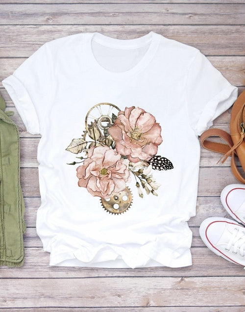 Load image into Gallery viewer, Summer Everyday Fashion Print  T-Shirts
