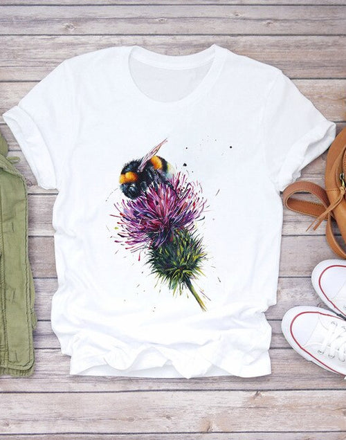 Load image into Gallery viewer, Summer Everyday Fashion Print  T-Shirts
