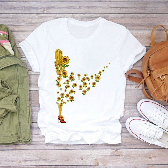 Summer Everyday Fashion Print  T-Shirts