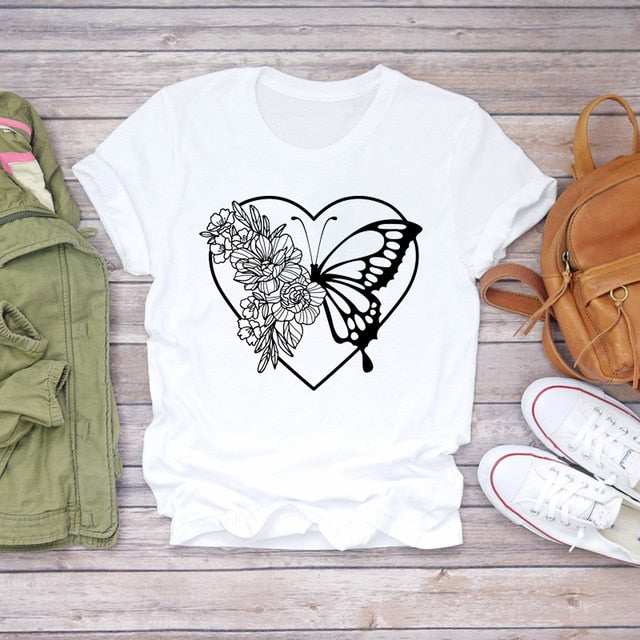 Summer Everyday Fashion Print  T-Shirts