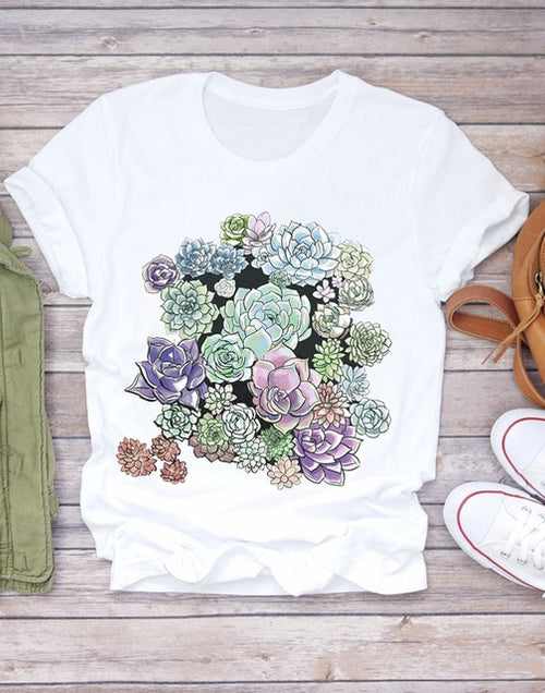 Load image into Gallery viewer, Summer Everyday Fashion Print  T-Shirts
