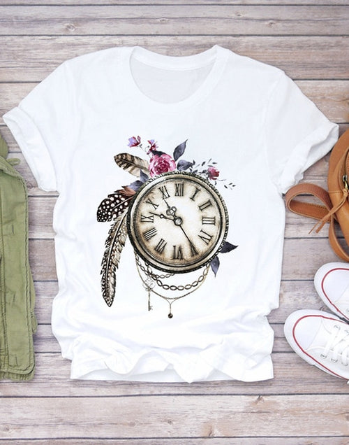 Load image into Gallery viewer, Summer Everyday Fashion Print  T-Shirts
