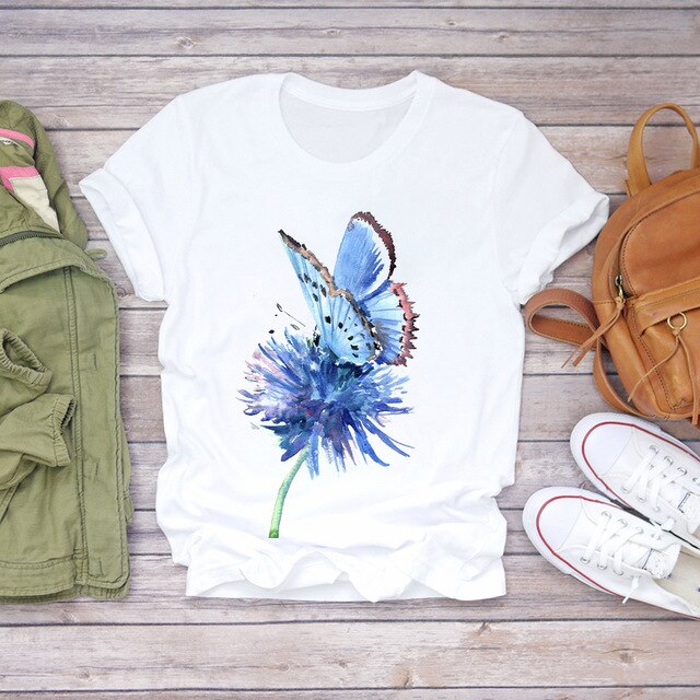 Summer Everyday Fashion Print  T-Shirts