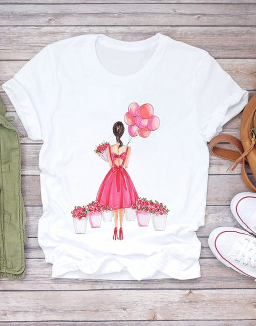 Load image into Gallery viewer, Summer Everyday Fashion Print  T-Shirts
