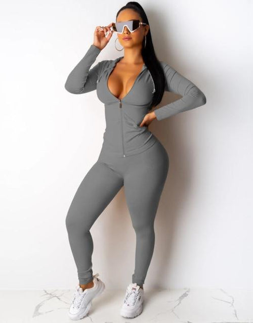 Load image into Gallery viewer, Two Piece Set, Long Sleeve Hooded Sporty Top with Matching Leggings
