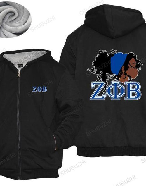 Load image into Gallery viewer, Zeta Phi Beta Sorority Hoodie, Zipper
