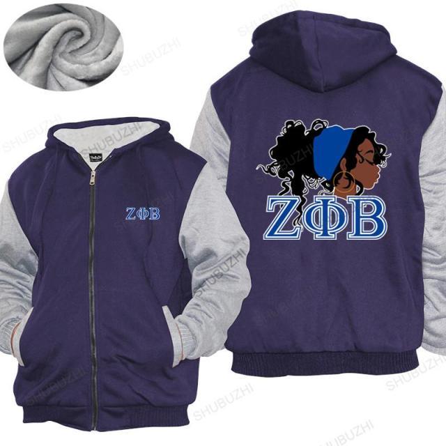 Zeta Phi Beta Sorority Hoodie, Zipper