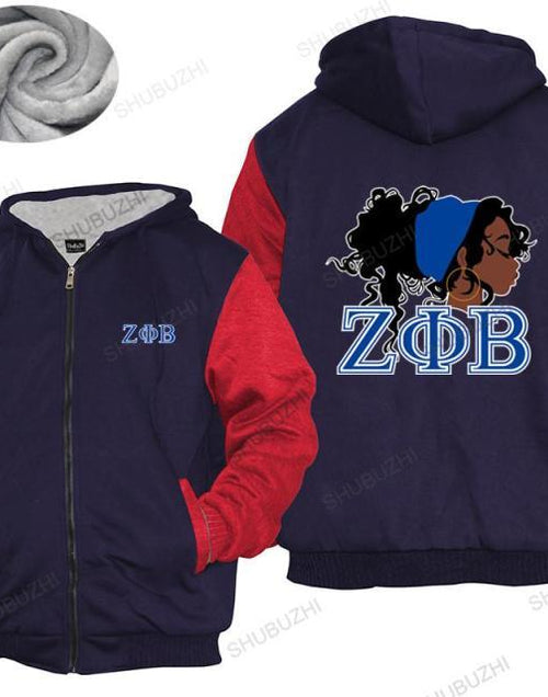 Load image into Gallery viewer, Zeta Phi Beta Sorority Hoodie, Zipper
