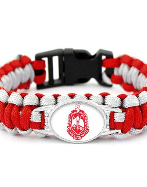 Load image into Gallery viewer, Delta Sigma Theta Hand-Woven Rope Bracelet Bangle
