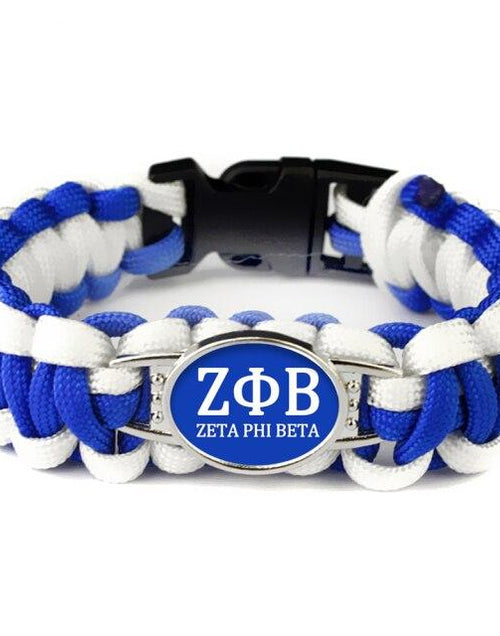 Load image into Gallery viewer, Zeta Phi Beta Hand-Woven Rope Bangle Bracelet
