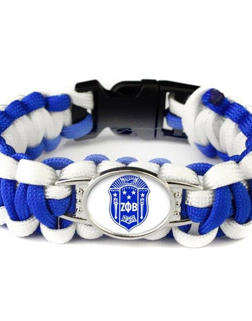 Load image into Gallery viewer, Zeta Phi Beta Hand-Woven Rope Bangle Bracelet
