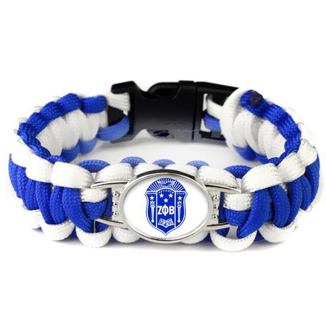 Zeta Phi Beta Hand-Woven Rope Bangle Bracelet