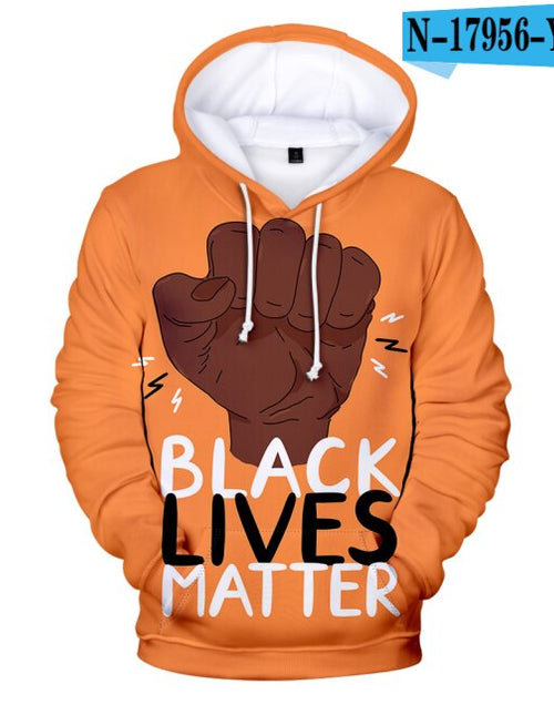 Load image into Gallery viewer, Popular Luxury 3D Printed Long Sleeve Casual Men/women Hooded His and Hers Clothes Teenage Outwear Black Lives Matter Hoodies
