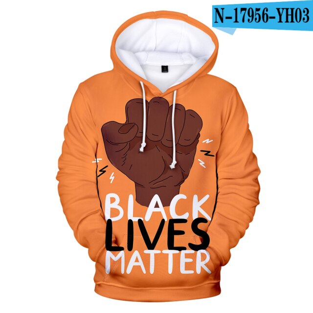 Popular Luxury 3D Printed Long Sleeve Casual Men/women Hooded His and Hers Clothes Teenage Outwear Black Lives Matter Hoodies