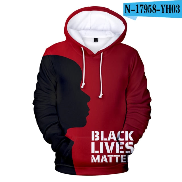 Popular Luxury 3D Printed Long Sleeve Casual Men/women Hooded His and Hers Clothes Teenage Outwear Black Lives Matter Hoodies