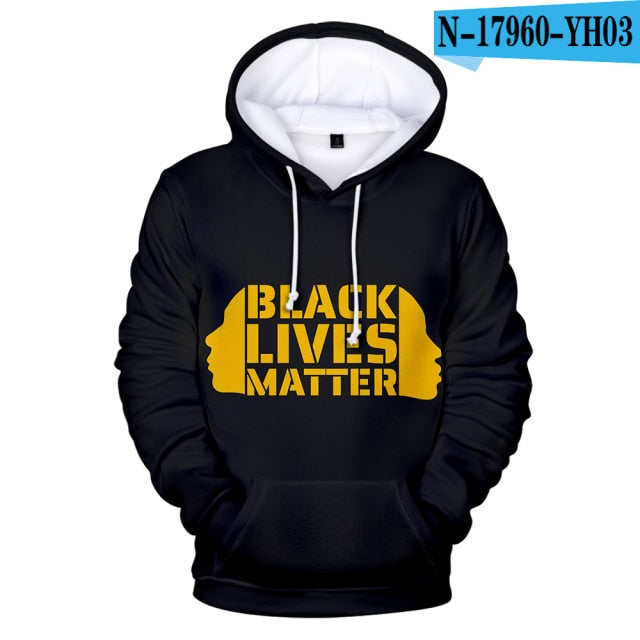 Popular Luxury 3D Printed Long Sleeve Casual Men/women Hooded His and Hers Clothes Teenage Outwear Black Lives Matter Hoodies