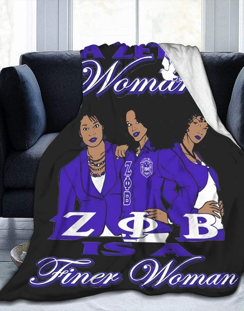 Load image into Gallery viewer, Ultra Soft Flannel Fleece Blanket Zeta Phi Beta Throw Blanket Stylish Lightweight Soft Bedroom Living Room Sofa Warm Blanket
