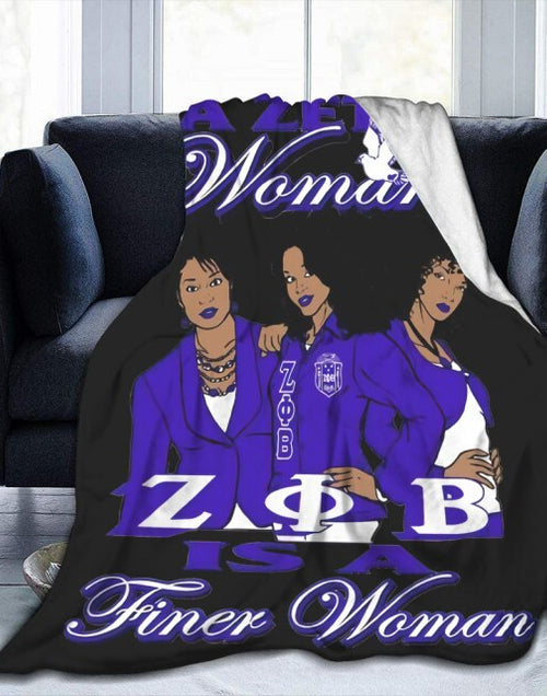 Load image into Gallery viewer, Ultra Soft Flannel Fleece Blanket Zeta Phi Beta Throw Blanket Stylish Lightweight Soft Bedroom Living Room Sofa Warm Blanket
