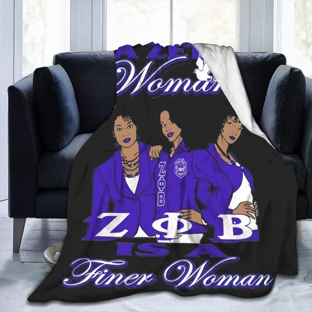 Ultra Soft Flannel Fleece Blanket Zeta Phi Beta Throw Blanket Stylish Lightweight Soft Bedroom Living Room Sofa Warm Blanket