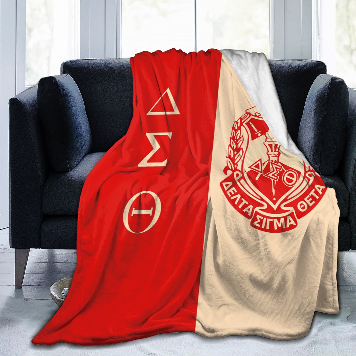 Delta Sigma Theta Comfortable Flannel Sofa Blanket