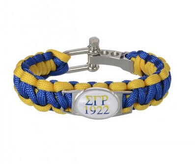 Custom Greek Letters SGR Sorority  550 Paracord Bracelets Sigma Gamma Rho Adjustable Survival Bracelet