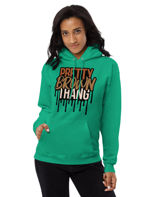 Load image into Gallery viewer, Pretty Brown Thang Unisex fleece hoodie
