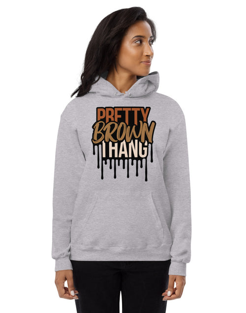 Load image into Gallery viewer, Pretty Brown Thang Unisex fleece hoodie
