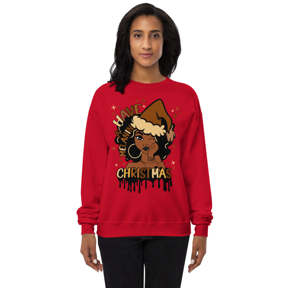 Have A Melanin Christmas Fleece Sweatshirt