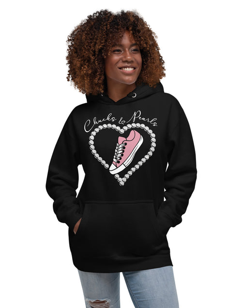 Load image into Gallery viewer, Chucks and Pearls Hoodie
